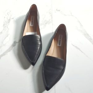 Steve Madden | Black Leather Loafer Flats | Size 8